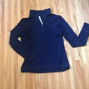 Navy lululemon quarter zip pullover like new!
